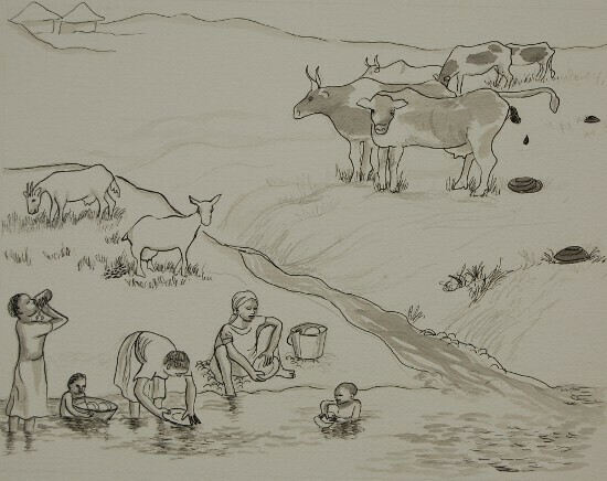 Illustration for the Mwanza Rural Health and Watercard Project